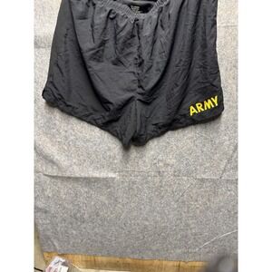 US Military  APFU Shorts Army Black and Gold PT Physical Fitness Trunks: XLarge